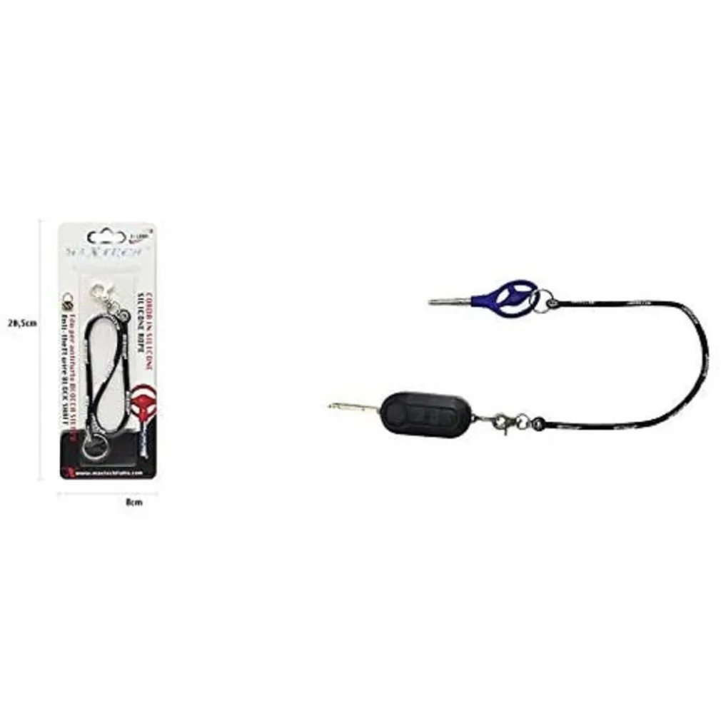 PORTACHIAVI BLOCK SHAFT AUTO CORDA SILICONE ANTIFURTO BLOCCASTERZO FI-LB001 NERO