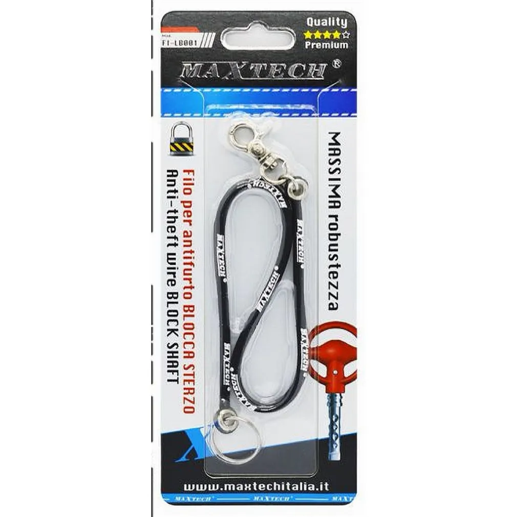 PORTACHIAVI BLOCK SHAFT AUTO CORDA SILICONE ANTIFURTO BLOCCASTERZO FI-LB001 NERO