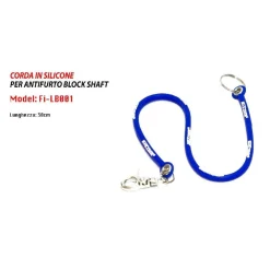 PORTACHIAVI BLOCK SHAFT AUTO CORDA SILICONE ANTIFURTO BLOCCASTERZO FI-LB001 BLU