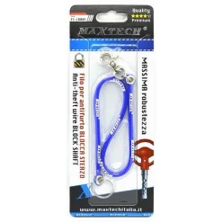 PORTACHIAVI BLOCK SHAFT AUTO CORDA SILICONE ANTIFURTO BLOCCASTERZO FI-LB001 BLU