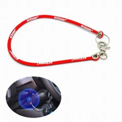 PORTACHIAVI BLOCK SHAFT AUTO CORDA SILICONE ANTIFURTO BLOCCASTERZO FILB001 ROSSO