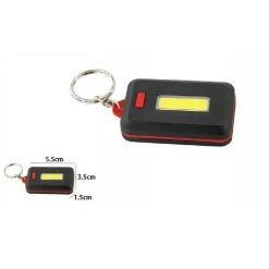 PORTACHIAVI CON LUCE TORCIA LED COB PORTA CHIAVI PORTATILE 313COB 63352