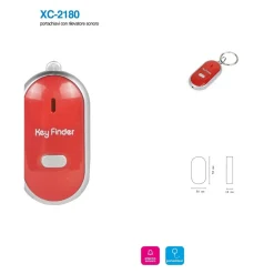 PORTACHIAVI CON RILEVATORE SONORO ALLARME INDICATORE LED TROVA CHIAVI CASA XC2180