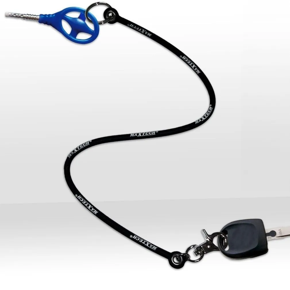 PORTACHIAVI CORDA FILO IN SILICONE PER AUTO BLOCK SHAFT ANTIFURTO BLOCCA STERZO