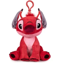 PORTACHIAVI DI STITCH ROSSO IN MORBIDO PELUCHE CON CLIP PER BORSA LILO & STITCH