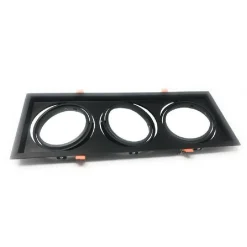 PORTAFARETTI INCASSO TRIPLO PER FARETTO AR111 RETTANGOLARE ORIENTABILE P-AR111-3