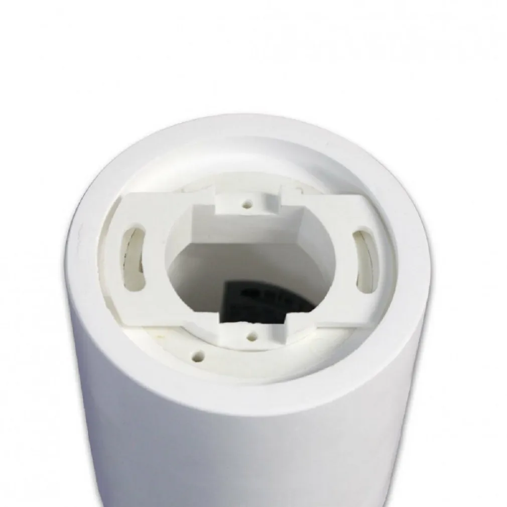 PORTAFARETTO A CILINDRO GESSO SOFFITTO VERNICIABILE SUPPORTO FARETTI GU10 GS-C11