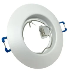 PORTAFARETTO AD INCASSO FISSO SUPPORTO TONDO PER FARETTI LAMPADA IN ALLUMINIO P32