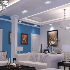 PORTAFARETTO DA INCASSO QUADRATO IN VETRO EFFETTO SPECCHIO FORO 60MM ARGENTO P18