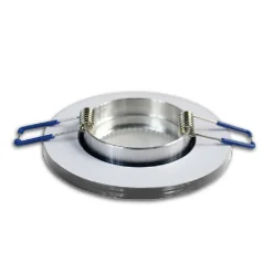 PORTAFARETTO DA INCASSO TONDO VETRO EFFETTO SPECCHIO SUPPORTO CONTROSOFFITTO P19