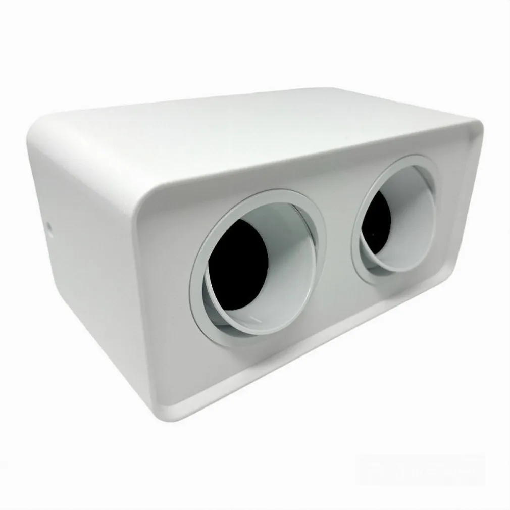 PORTAFARETTO DOPPIO ORIENTABILE DA SOFFITTO BIANCO PER FARETTO GU10 GU5.3 P34-B2