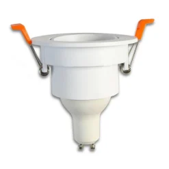 PORTAFARETTO FORO PROFONDO INCASSO PER FARETTO BIANCO ILLUMINAZIONE SOFFITTO P22