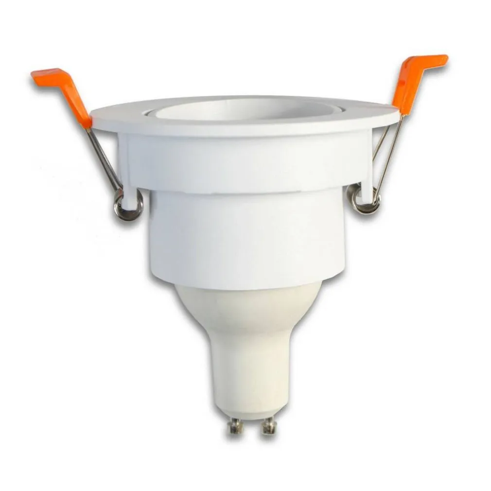 PORTAFARETTO FORO PROFONDO INCASSO PER FARETTO BIANCO ILLUMINAZIONE SOFFITTO P22