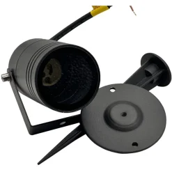 PORTAFARETTO GIARDINO CON PORTALAMPADA LAMPADINE GU10 PICCHETTO ALLUMINIO IP65 837WA-B80-G