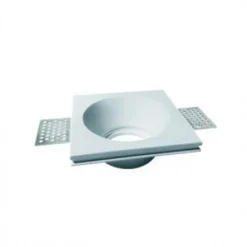 PORTAFARETTO IN GESSO A INCASSO VERNICIABILE ROTONDO SUPPORTO FARETTO GU10 GS-22