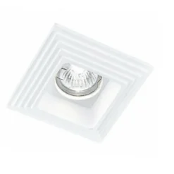 PORTAFARETTO INCASSO GESSO A SCOMPARSA MOTIVO QUADRATO PORTALAMPADA GU10 GS-16