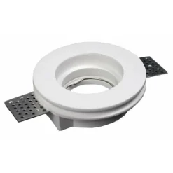 PORTAFARETTO INCASSO GESSO SCOMPARSA TONDO FORO 105MM SUPPORTO FARETTI GU10 GS04