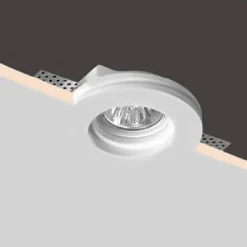 PORTAFARETTO INCASSO GESSO SCOMPARSA TONDO FORO 105MM SUPPORTO FARETTI GU10 GS04