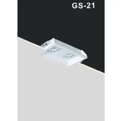 PORTAFARETTO INCASSO GESSO DOPPIO ORIENTABILE A SCOMPARSA PORTALAMPADA GU10 GS21