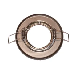 PORTAFARETTO INCASSO ORIENTABILE SUPPORTO FARETTO LED GU10 TONDO SPAZZOLATO