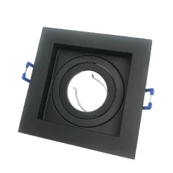 PORTAFARETTO INCASSO QUADRATO ACCIAIO P23 ORIENTABILE SUPPORTO FARETTO PORTA FARETTI