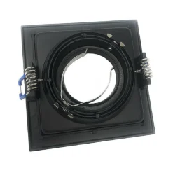 PORTAFARETTO INCASSO QUADRATO ACCIAIO P23 ORIENTABILE SUPPORTO FARETTO PORTA FARETTI