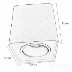 PORTAFARETTO ORIENTABILE DA SOFFITTO BIANCO PER FARETTO GU10 / GU5.3 P34-GU10-B1