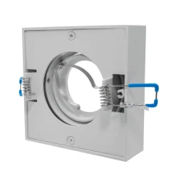 PORTAFARETTO QUADRATO ORIENTABILE INCASSO ESTERNO 85MM LUCE LAMPADE LED GU10 GU5.3
