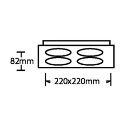 PORTAFARETTO QUADRUPLO ORIENTABILE INCASSO BIANCO PER LAMPADINE GU10/GU5.3 P33-B4