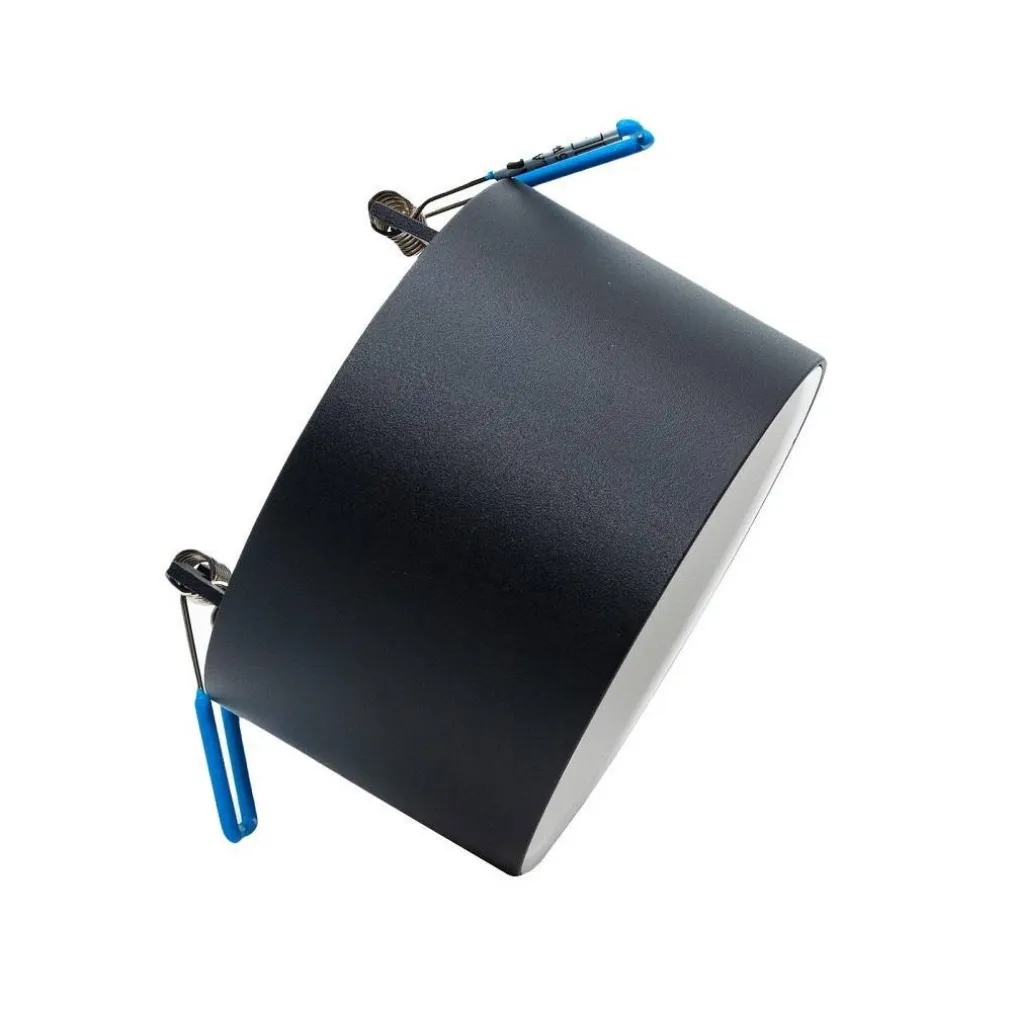 PORTAFARETTO TONDO NERO BIANCO INCASSO 70MM LUCE SOFFITTO LAMPADE LED GU10 GU5.3