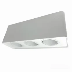 PORTAFARETTO TRIPLO ORIENTABILE DA SOFFITTO BIANCO PER FARETTO GU10 GU5.3 P34-B3