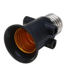 PORTALAMPADA PORTA LAMPADE E27 RUBACORRENTE CON DOPPIA PRESA 10A RUBA CORRENTE