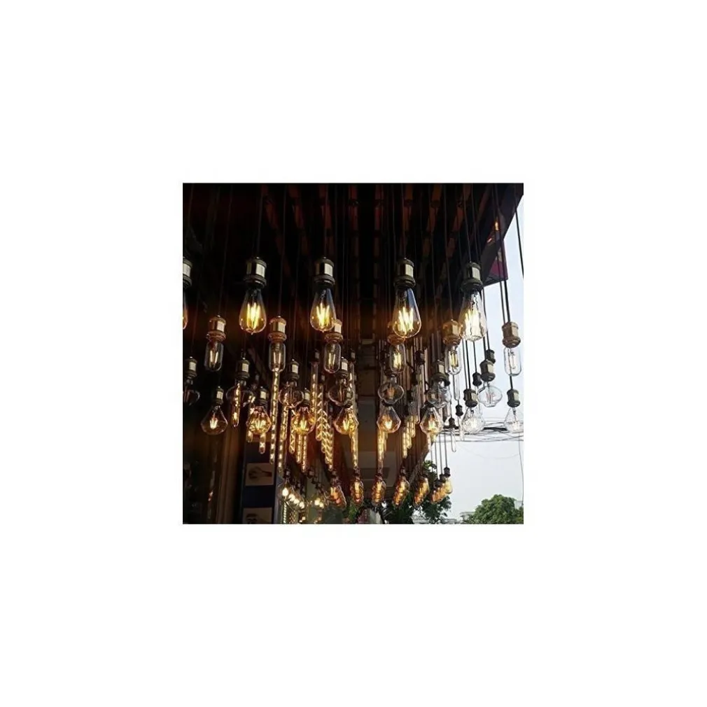 PORTALAMPADA VINTAGE STILE RETRO' SOSPENSIONE PENDENTE E27 BRONZO OTTONE E27-02