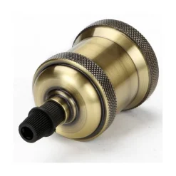 PORTALAMPADA VINTAGE STILE RETRO' SOSPENSIONE PENDENTE E27 BRONZO OTTONE E27-02