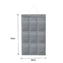 PORTAOGGETTI ORGANIZER A SOSPENSIONE 9 TASCHE TESSUTO BAGNO CAMERA 45X78CM 69715