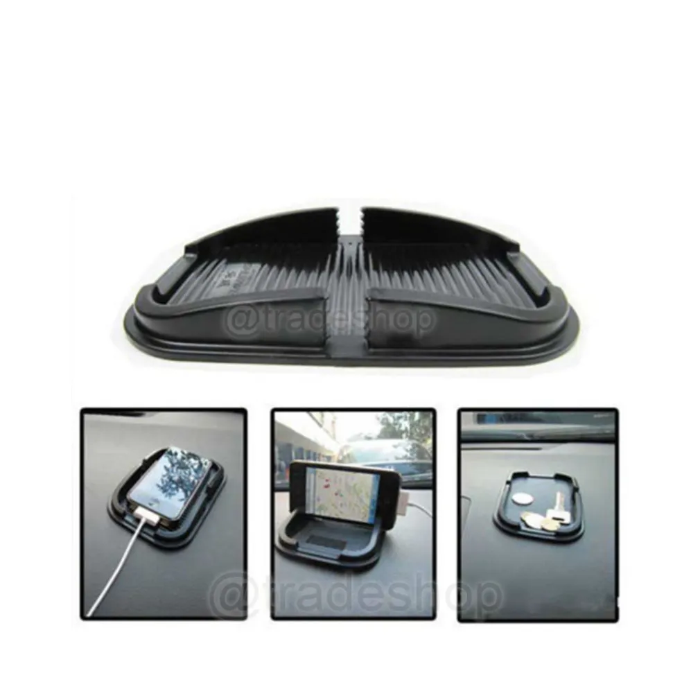 PORTAOGGETTI SUPPORTO STAND GOMMA AUTO PER SMARTPHONE TAPPETINO ANTISCIVOLO