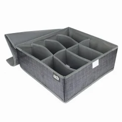 PORTAOGGETTI TESSUTO ORGANIZER CONTENITORE BIANCHERIA 8 POSTI 32X32X12 CM 69717