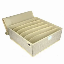 PORTAOGGETTI TESSUTO ORGANIZER CONTENITORE BIANCHERIA 6 POSTI 32X32X12 CM 69716
