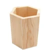 PORTAPENNE LEGNO ESAGONALE RF_64888 ORGANIZER H11.5CM PENNE CONTENITORE