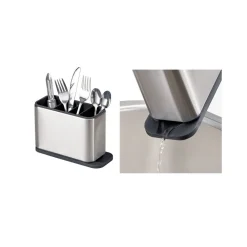 PORTAPOSATE 4 SCOMPARTI 7007 SCOLA ACQUA CONTENITORE ACCIAIO PER UTENSILI CUCINA