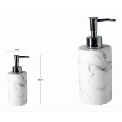 PORTASAPONE EFFETTO MARMO BIANCO PORTA SAPONE ESY_10379 DISPENSER SAPONE