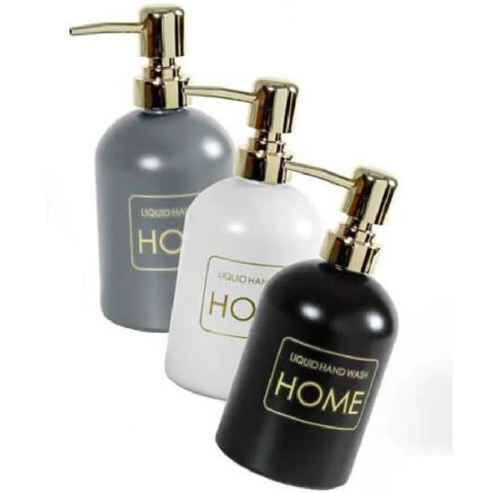 PORTASAPONE LIQUIDO DOSATORE DISPENSER 450ML ORO IN VETRO VARI COLORI ASS 811586