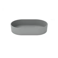 PORTASAPONE SAPONETTA DA BAGNO IN PLASTICA ACCESSORIO GRIGIO 13X8.5X2.5 CM 69856