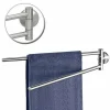 PORTASCIUGAMANI DA PARETE BAGNO 2 BRACCI REGOLABILI PORTA ASCIUGAMANI IN ACCIAIO