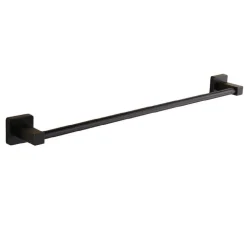 PORTASCIUGAMANI IN ACCIAIO INOX SINGOLO NERO DA 60 CM PER BAGNO DESIGN MODERNO