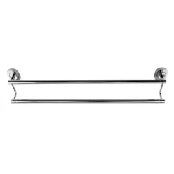 PORTASCIUGAMANI PORTA ASCIUGAMANO DOPPIO CROMATO 60CM ACCESSORIO DA BAGNO 69197