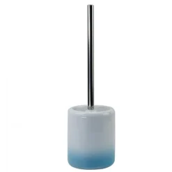 PORTASCOPINO ARREDO BAGNO WC TOILETTE BIANCO AZZURRO CON SCOPINO COMPLETO 59913