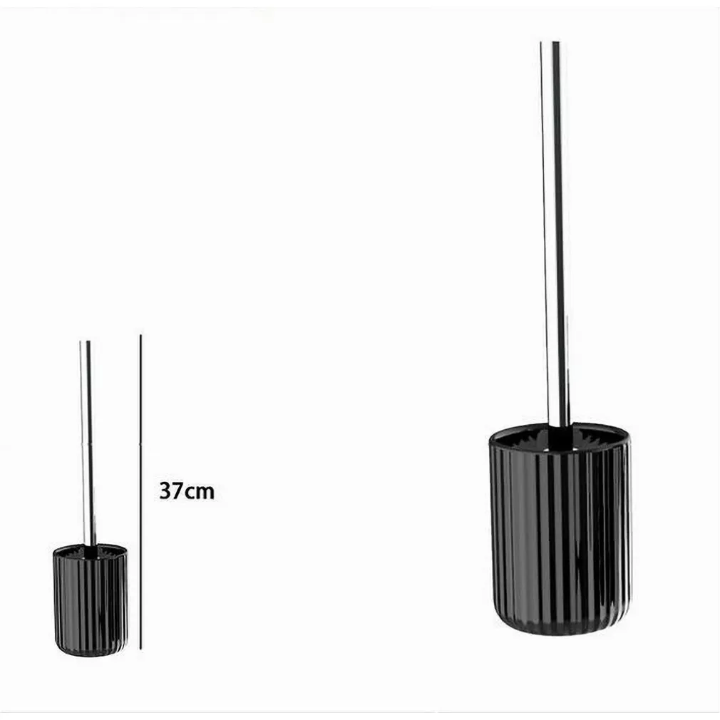 PORTASCOPINO ARREDO DA BAGNO WC TOILETTE NERO RIGATO CON SCOPINO COMPLETO 69749