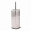 PORTASCOPINO BAGNO WC TOILETTE QUADRATO CROMATO NERO CON SCOPINO COMPLETO 87461