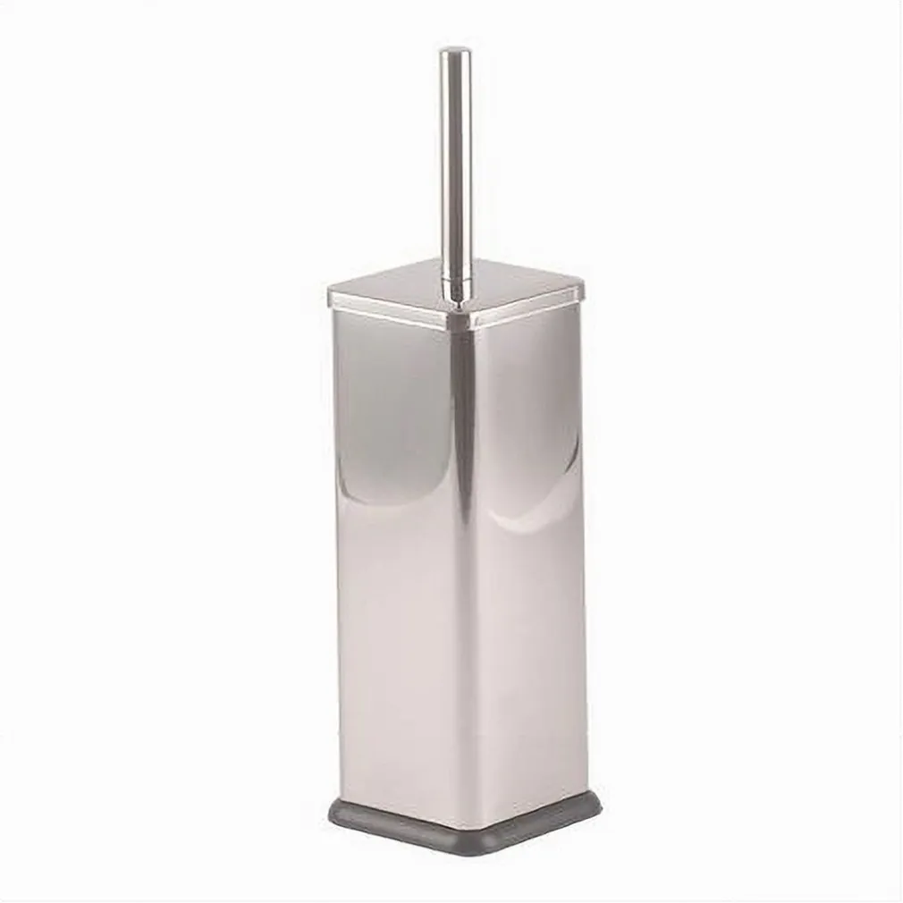 PORTASCOPINO BAGNO WC TOILETTE QUADRATO CROMATO NERO CON SCOPINO COMPLETO 87461